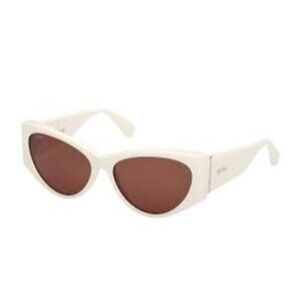 NEW MAX MARA SUNGLASSES MM0132 21E WHITE WOMEN EYEWEAR